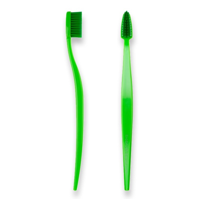 Biobrush Přírodní zubní kartáček medium - zelený