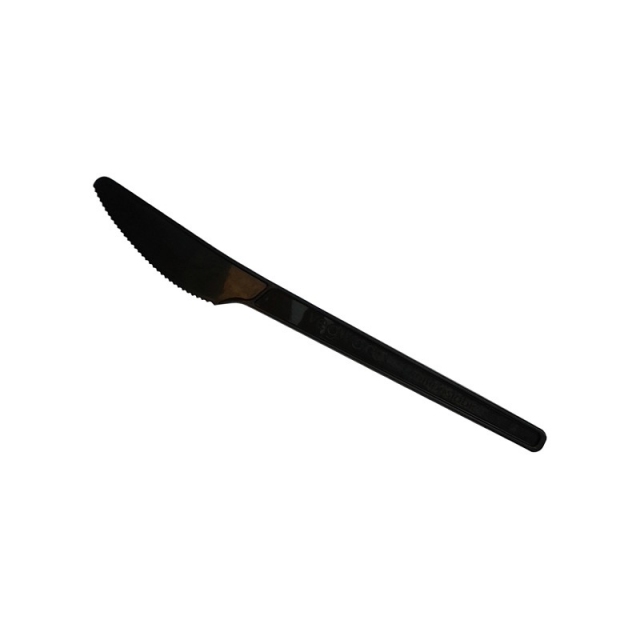 Ekologický černý nůž 16.5cm z bioplastu RCPLA