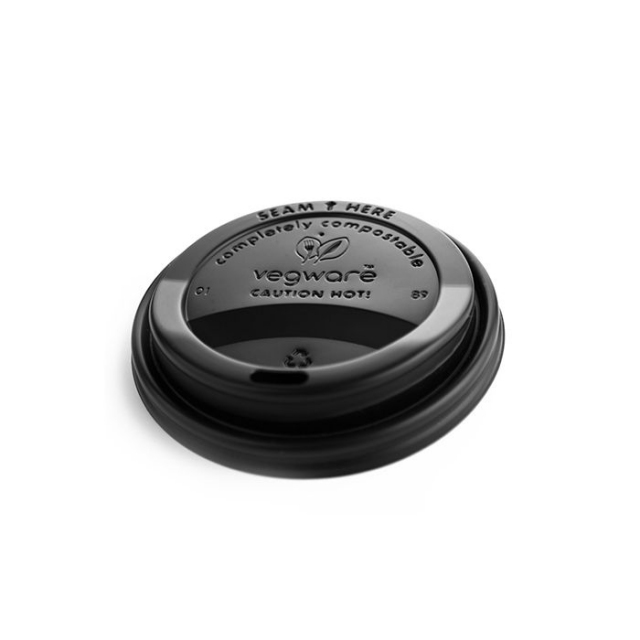 CPLA Černé víčko pro kelímky 240ml (50ks) Eco Cups