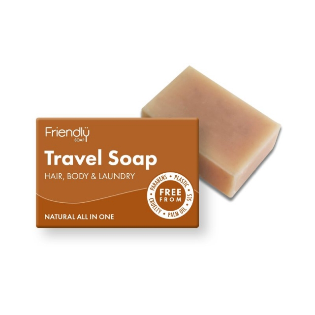 Friendly Soap přírodní mýdlo na tělo i vlasy na cestování 95g
