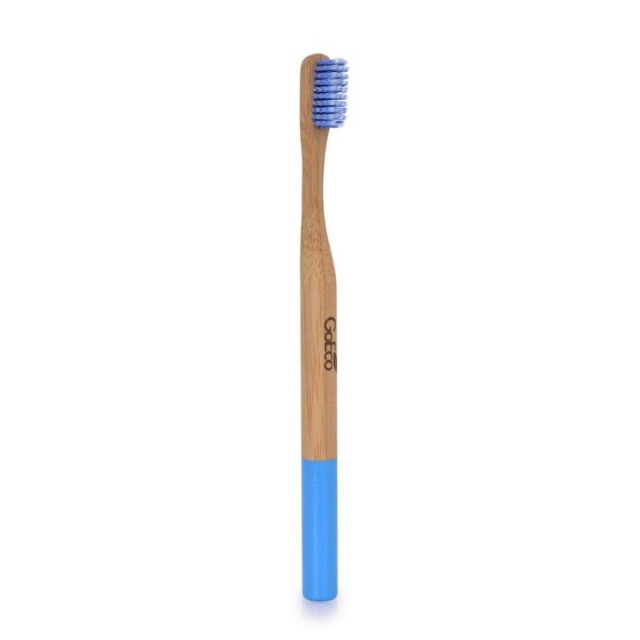 GoEco Bambusový zubní kartáček soft - modrý