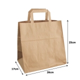 Papírová taška kraft recykl. - 26x17x25cm (250ks)