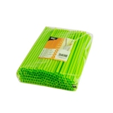 Bioplastová brčka ⌀7mm x 24cm - zelená (500ks)