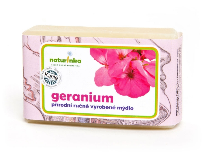 Přírodní mýdlo geranium 110g Naturinka